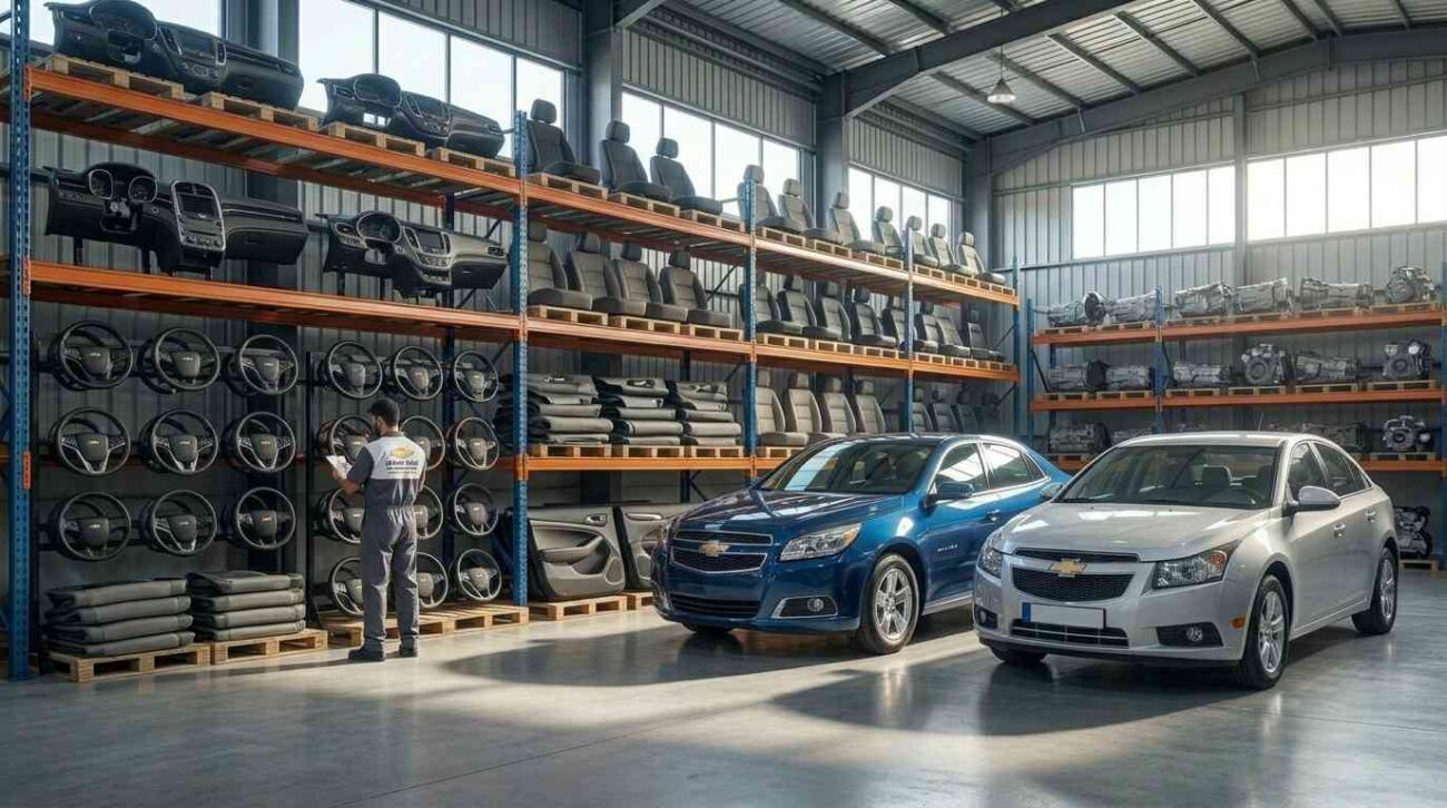 American car spare parts warehouse in Sajja Sharjah with Chevrolet spare parts