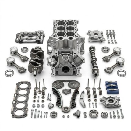 Complete automotive engine assembly with tested components for Chevrolet vehicles