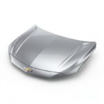Car bonnet and hood of Chevrolet vehicle showing front engine cover in clean condition