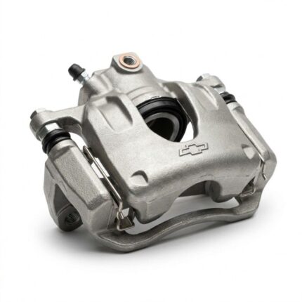 Close-up view of brake caliper with disc rotor highlighting automotive braking system component