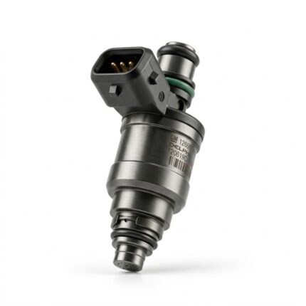 Close-up view of automotive fuel injector used in petrol and diesel engine systems for accurate fuel injection