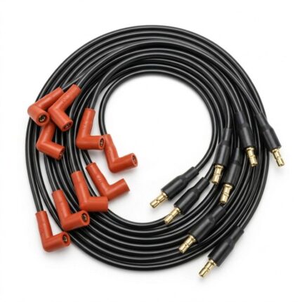 Spark plug wires for car engine ignition system ensuring smooth power transfer and engine performance