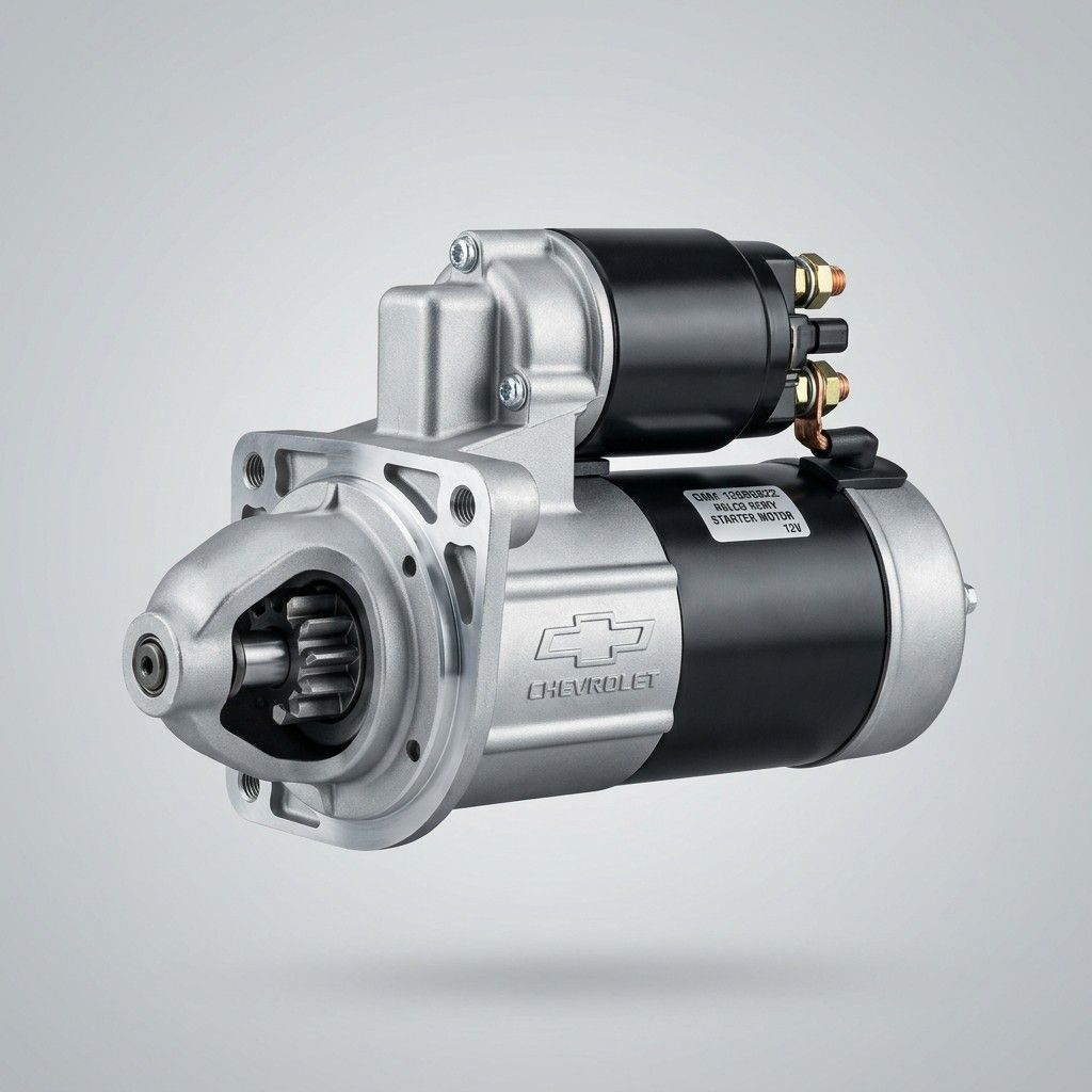 Chevrolet starter motor spare part showing clean and durable condition for American cars in Sharjah auto parts market