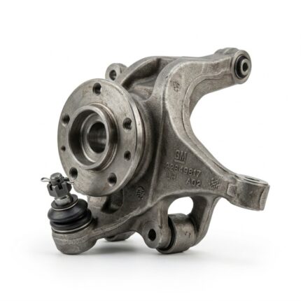 Steering knuckle used in Chevrolet vehicle suspension system for stable wheel alignment and smooth steering control