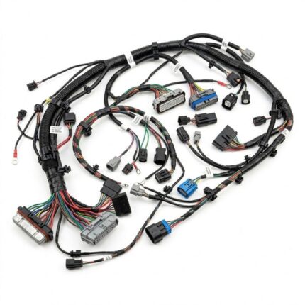 Used car wiring harness with connectors and insulated wires for engine electrical system