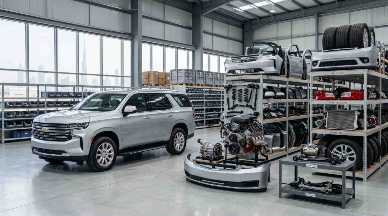 Affordable Chevrolet used spare parts in Dubai for engine and body repairs