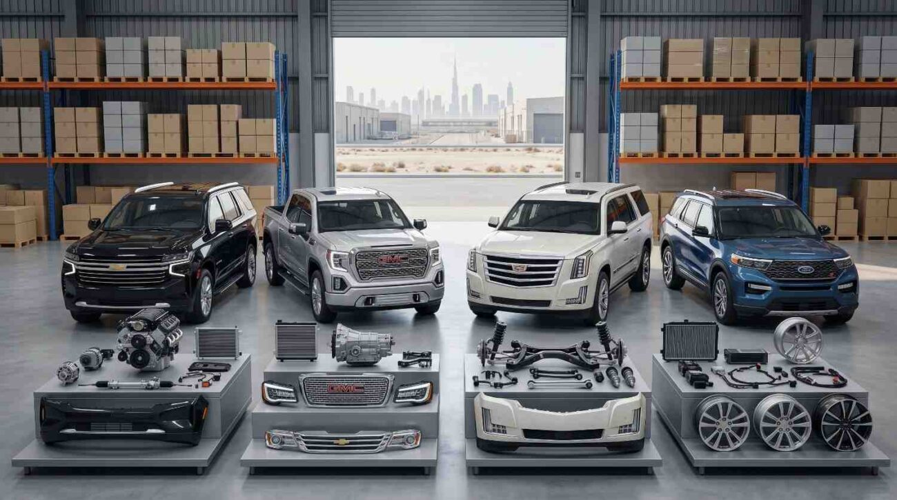 Best American car spare parts dealer in Dubai offering quality used components for US vehicles