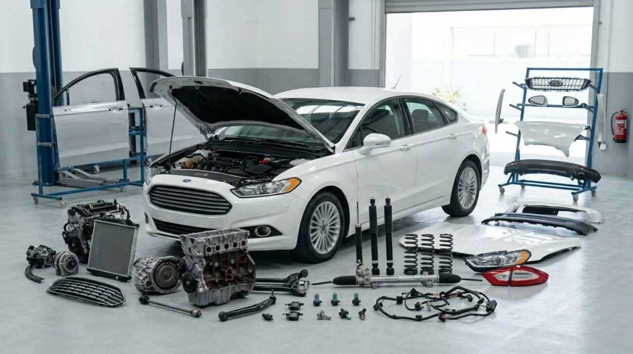 Ford spare parts Sharjah warehouse with used car parts inventory