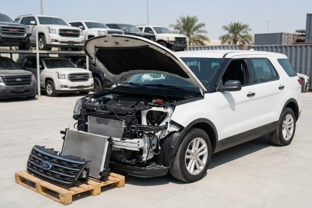 Used car parts near me in Sharjah with quality Chevrolet, GMC, Cadillac, and Ford spare parts available.