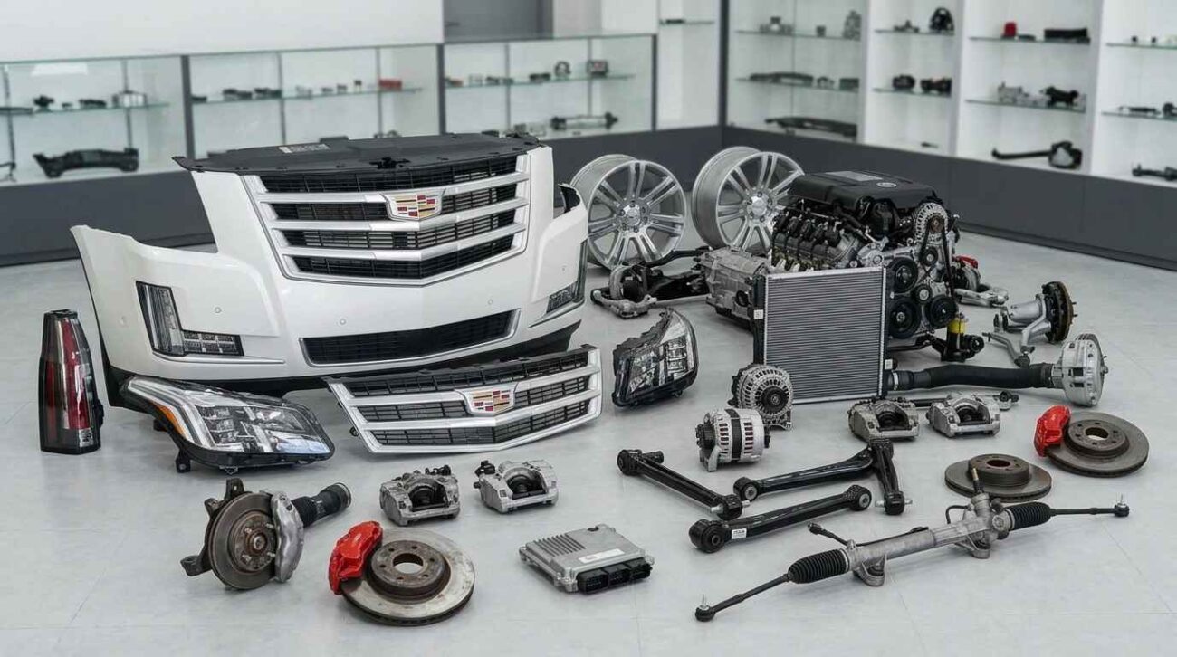Al Hud Hud Used Spare Parts supplying genuine OEM Cadillac spare parts in Abu Dhabi with fast UAE delivery and expert part matching.