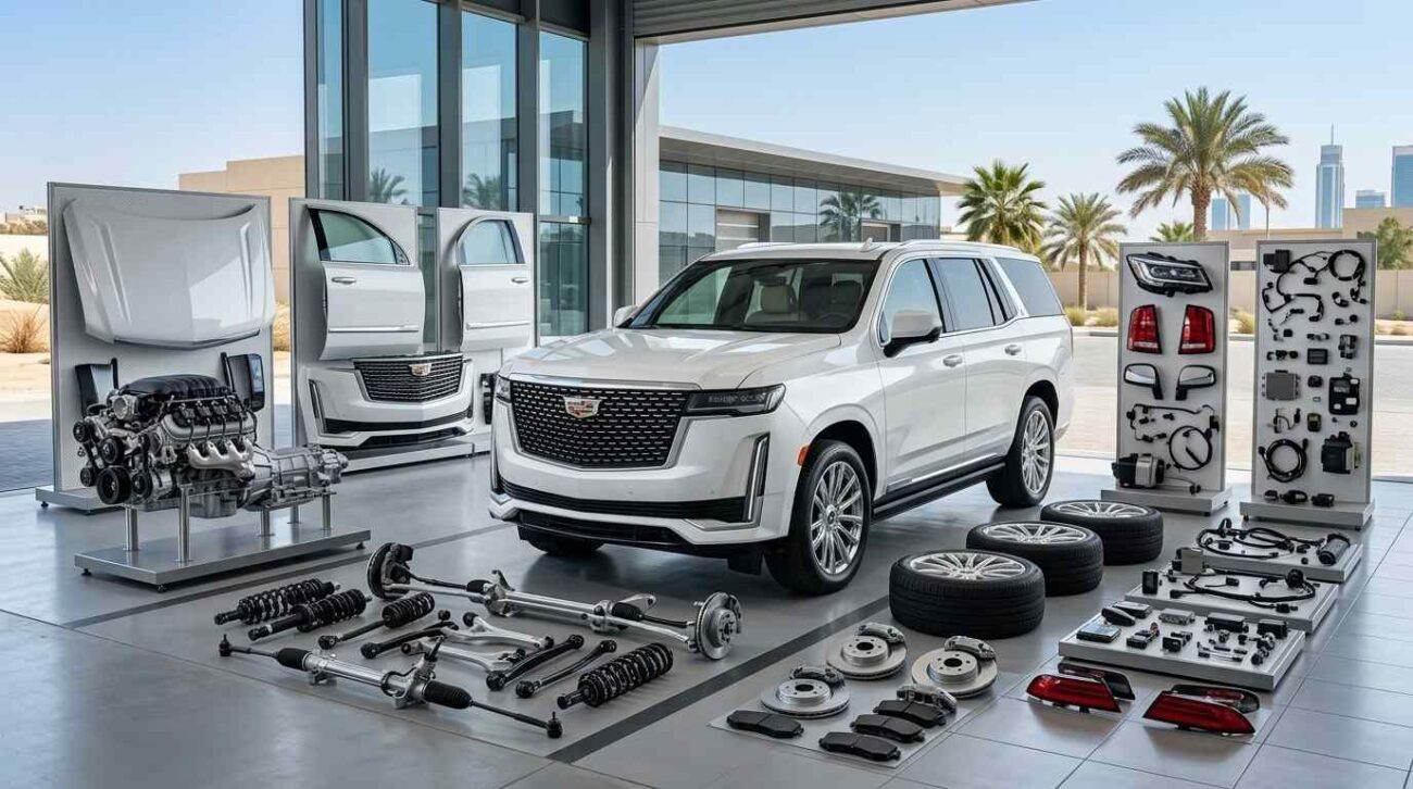 Used Cadillac suspension and electrical spare parts available in UAE