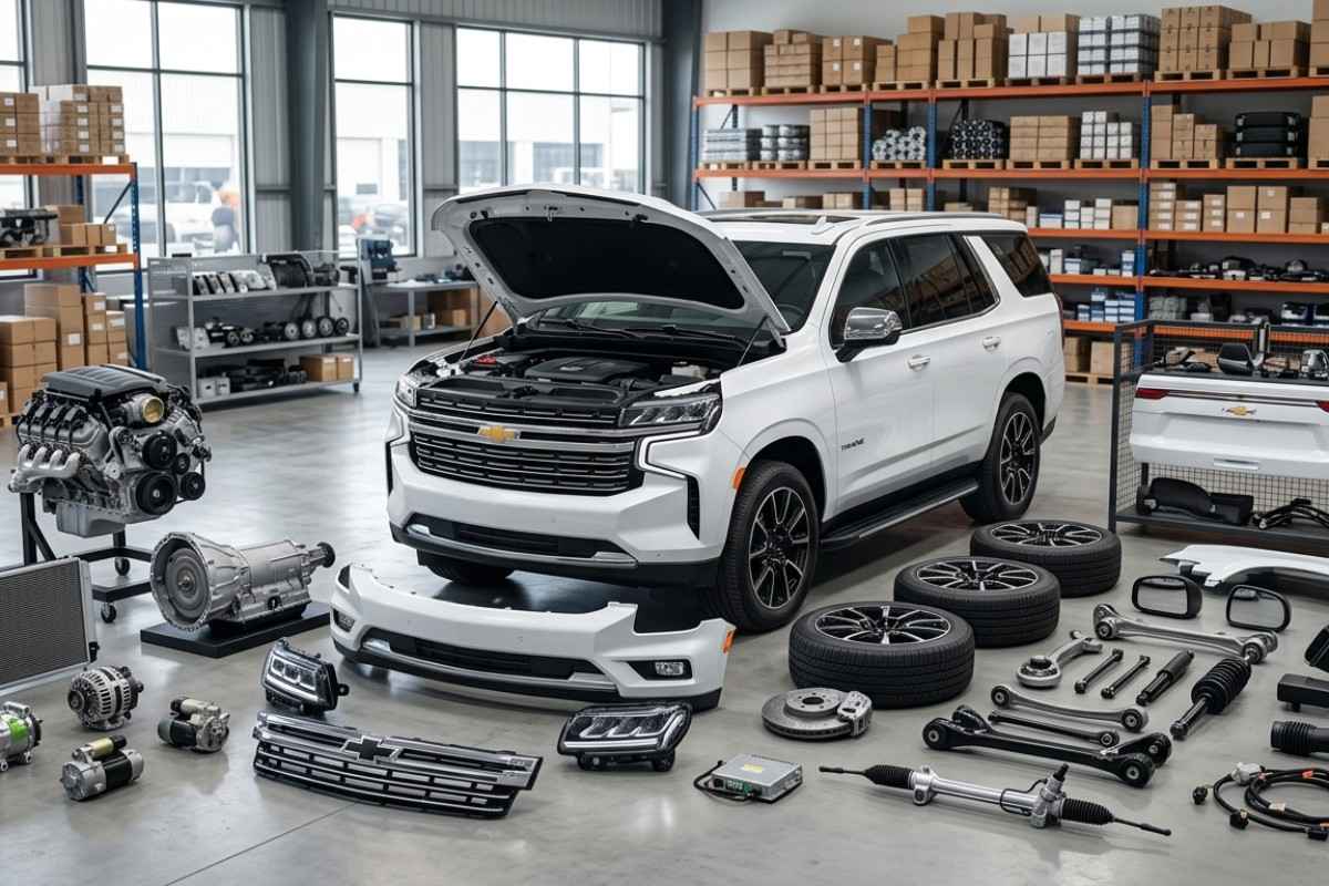 Genuine OEM Chevrolet spare parts in Abu Dhabi including engine, transmission, suspension, and body parts for Chevrolet vehicles.