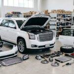 Genuine GMC spare parts in Abu Dhabi including OEM engine, transmission, and body parts for GMC vehicles.