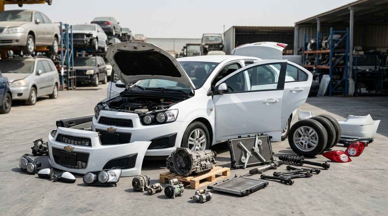 OEM affordable used car parts in Dubai including engine, transmission, and electrical parts