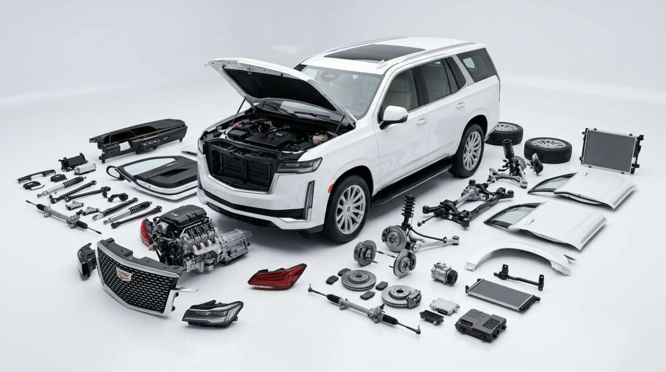 OEM used Chevrolet spare parts in UAE including engine, gearbox, and suspension parts