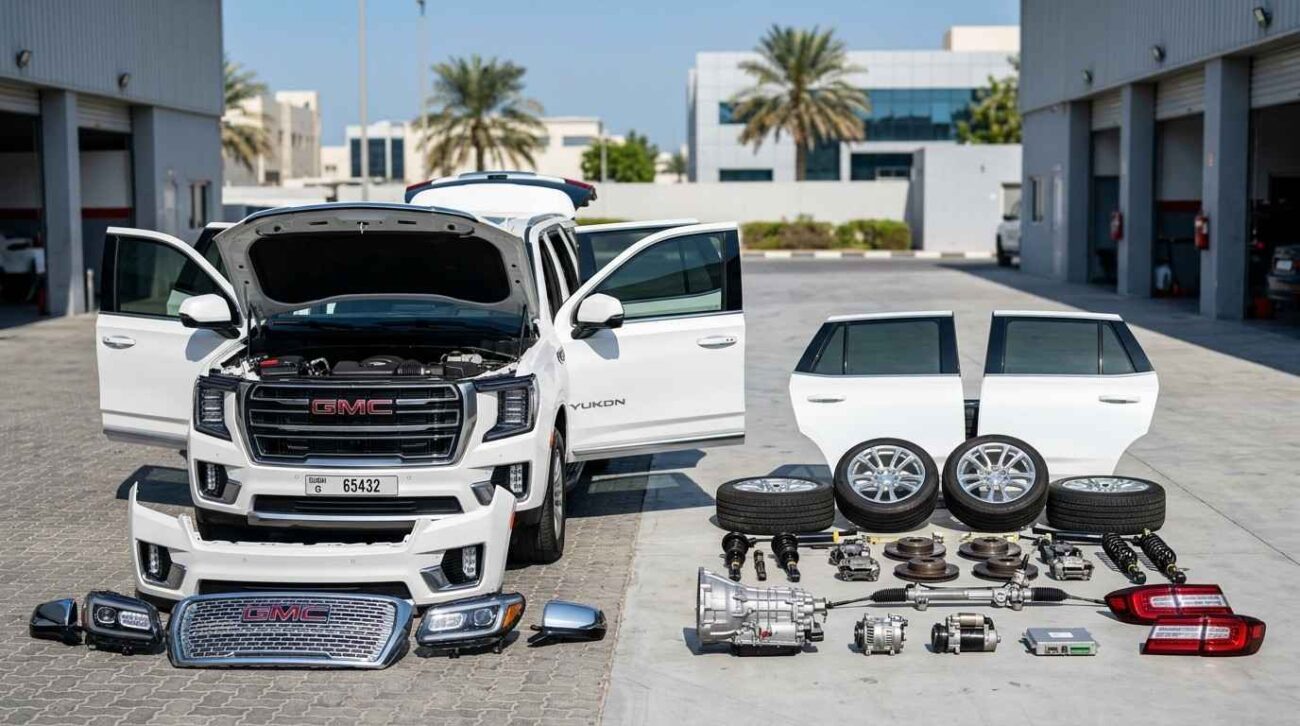 OEM used auto parts in Dubai including engine, transmission, and electrical components
