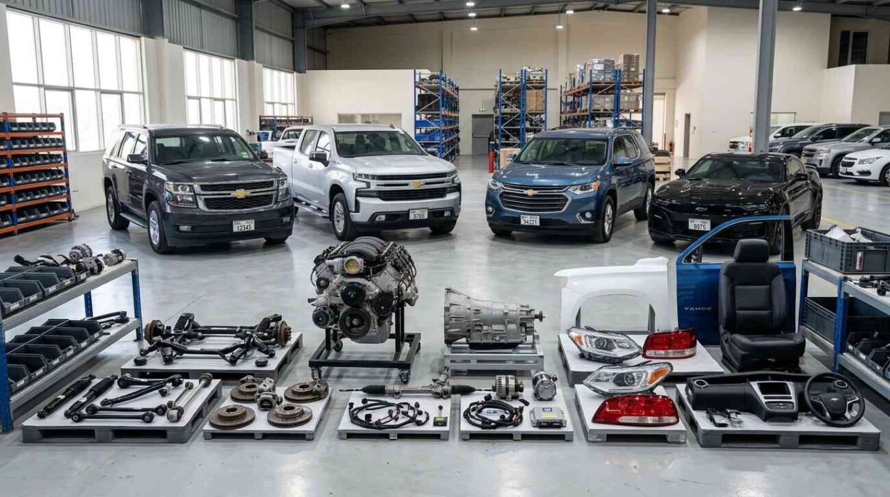 Used Chevrolet spare parts Sharjah OEM gearbox engine and body parts